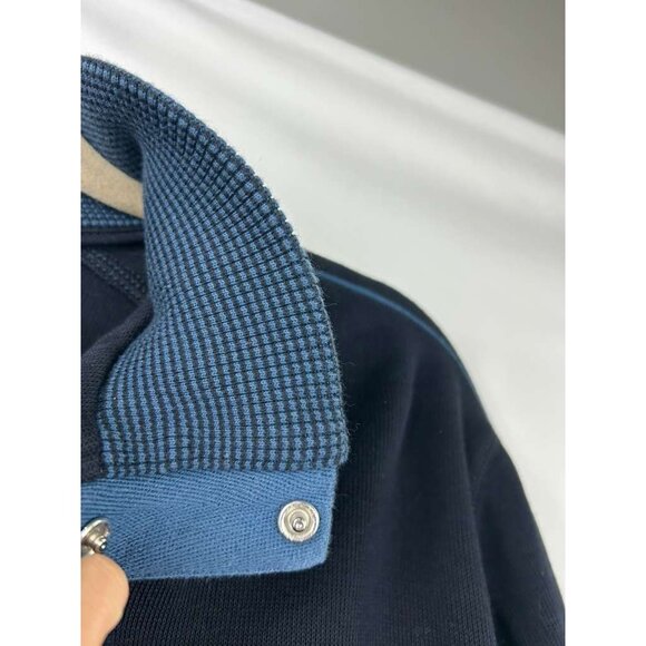 Boss Hugo Boss Men's Size XL 1/4 Zip Navy Blue Pullover Sweater Regular Fit - Picture 10 of 16